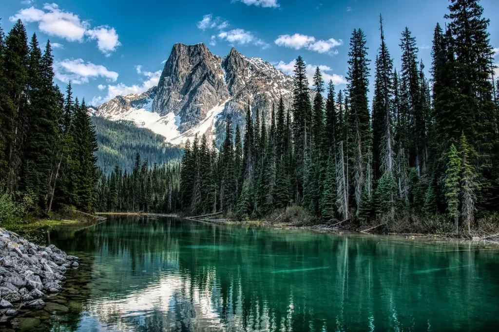 mountain view over a lake